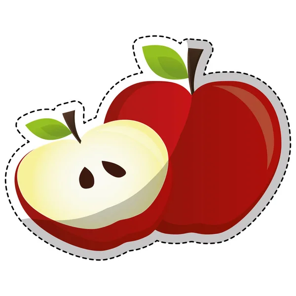 Ikona owoców jabłka — Wektor stockowy