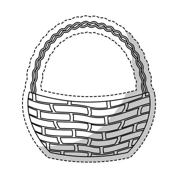 Ícone de cesta de vime — Vetor de Stock