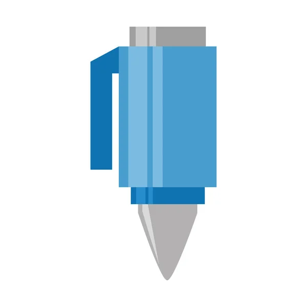 Kreskówka niebieski długopis przybory szkolne — Wektor stockowy