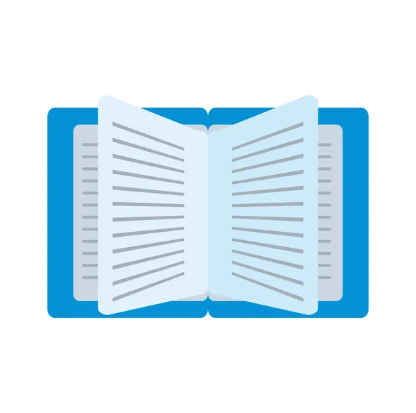 Мультяшна синя книга читати навчальну школу — стоковий вектор