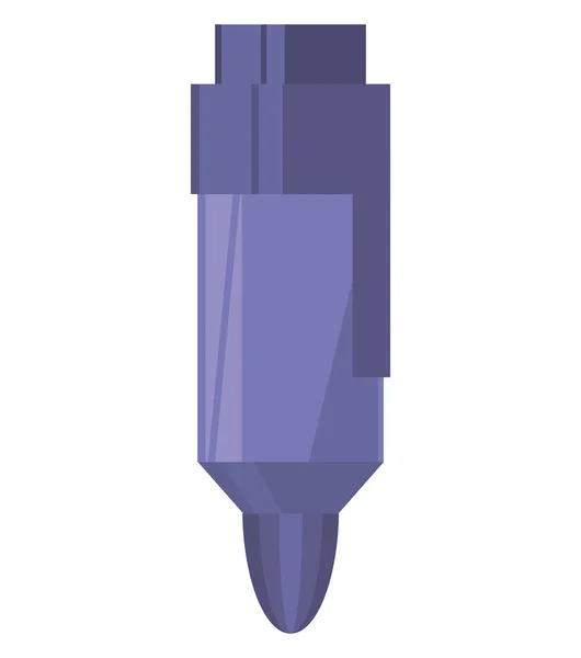 Gekleurde markering paarse supplie school — Stockvector