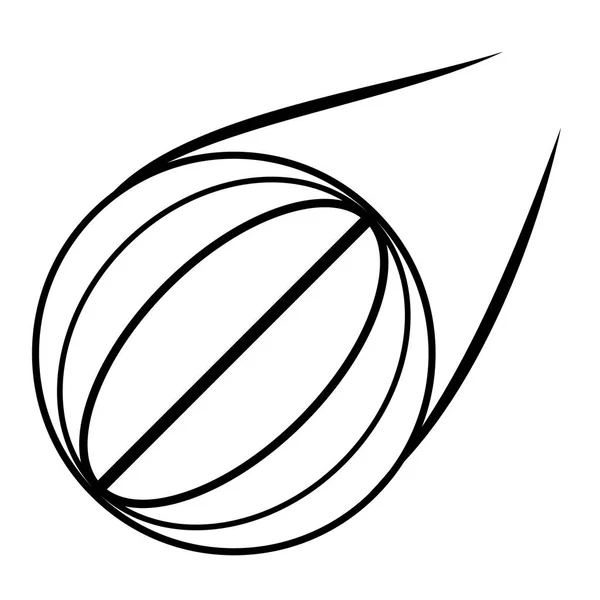 Basket ball sport école contour — Image vectorielle