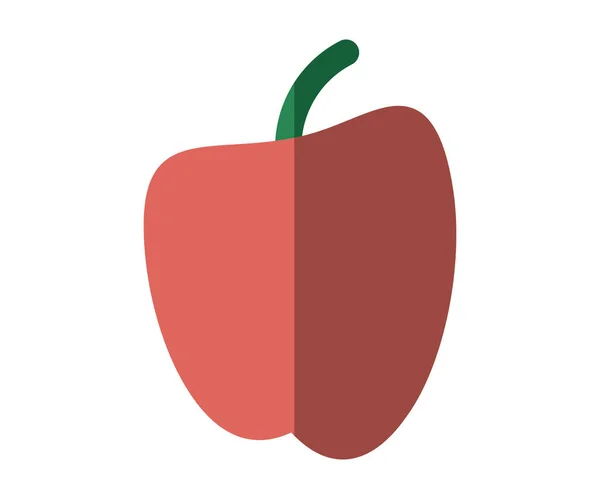 Ovoce jablko školy symbol ikonu stín — Stockový vektor