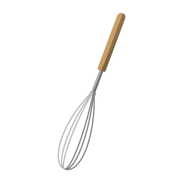 Cocina de batidor de alambre y utensilios de cocina sombra — Vector de stock