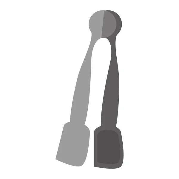Pinzas cocina y utensilios de cocina sombra — Vector de stock