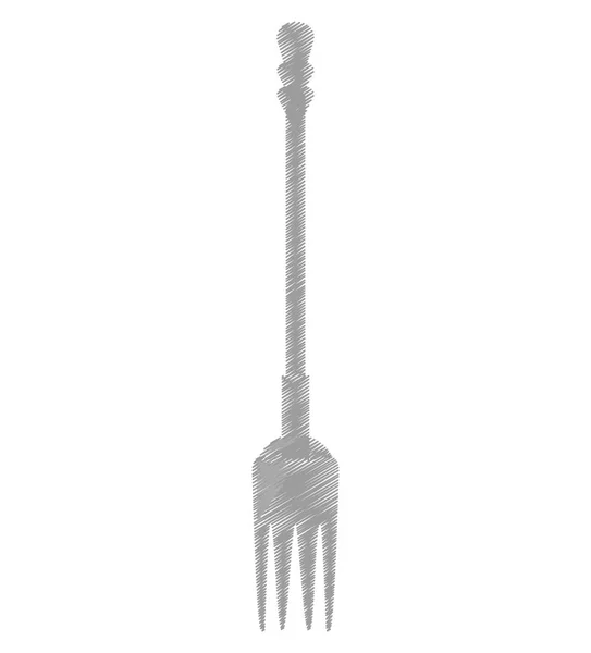 Desenho cozinha forquilha utensílios de cozinha — Vetor de Stock