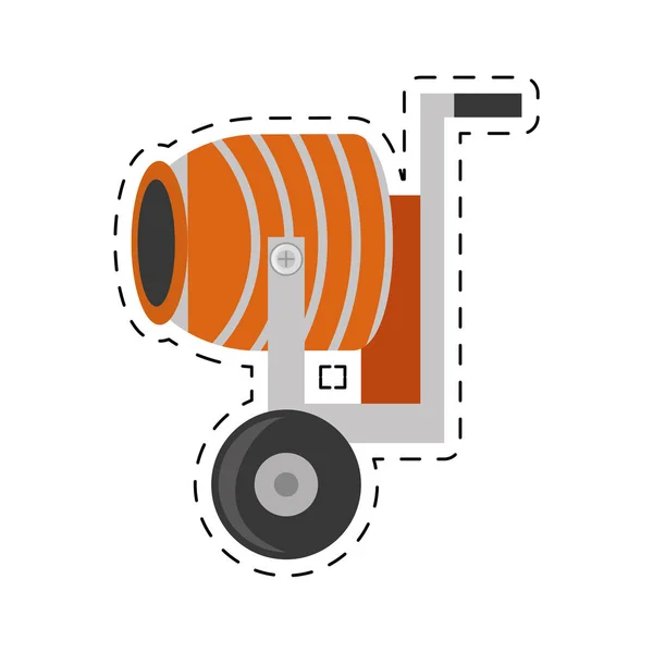 Linha de corte de roda de máquina de mistura de cimento —  Vetores de Stock