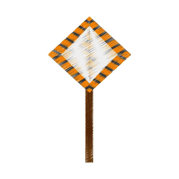 Предупреждение о дорожном знаке — стоковый вектор