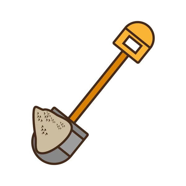 Cartoon gruvdrift mineral sand spade — Stock vektor