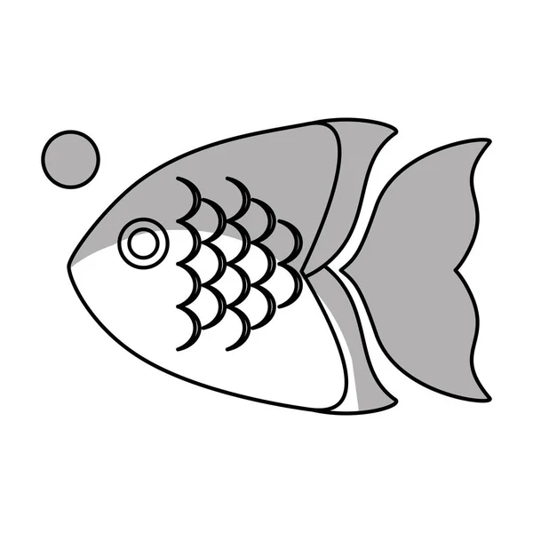 Icono de pescado marino — Archivo Imágenes Vectoriales
