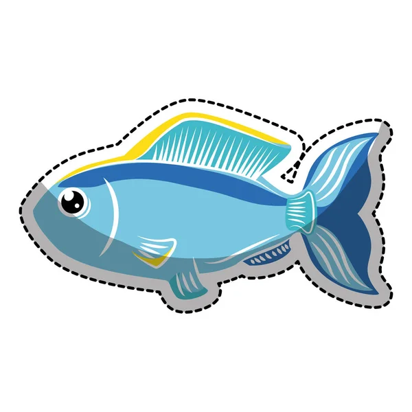 Значок морской рыбы — стоковый вектор