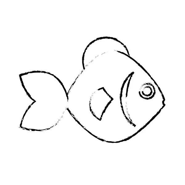 Icône poisson de mer — Image vectorielle