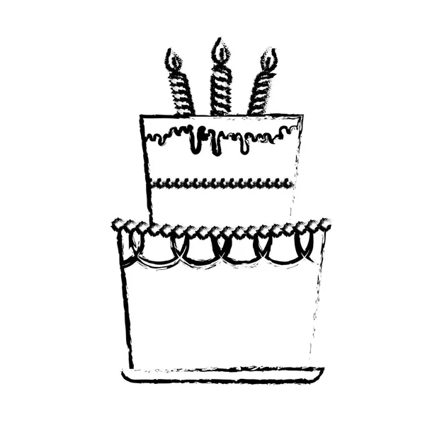 Urodzinowy tort ikona — Wektor stockowy