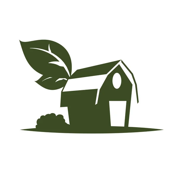 Ícone emblema fazenda — Vetor de Stock