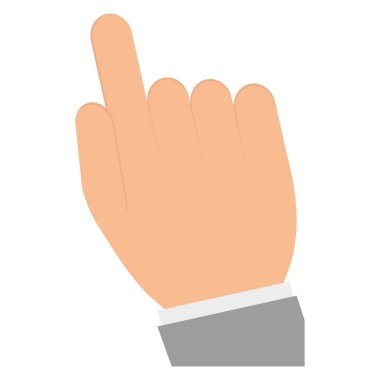 işaret parmağı simge görüntüsü ile gösteren bir el