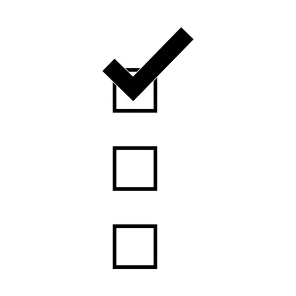 Lista de verificación con caja cuadrada icono de imagen — Vector de stock