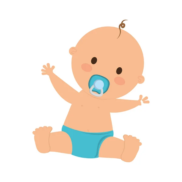 Schattige baby pictogram — Stockvector