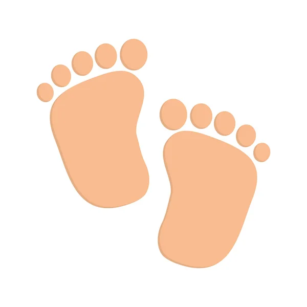 Dětské nohy ikona — Stockový vektor