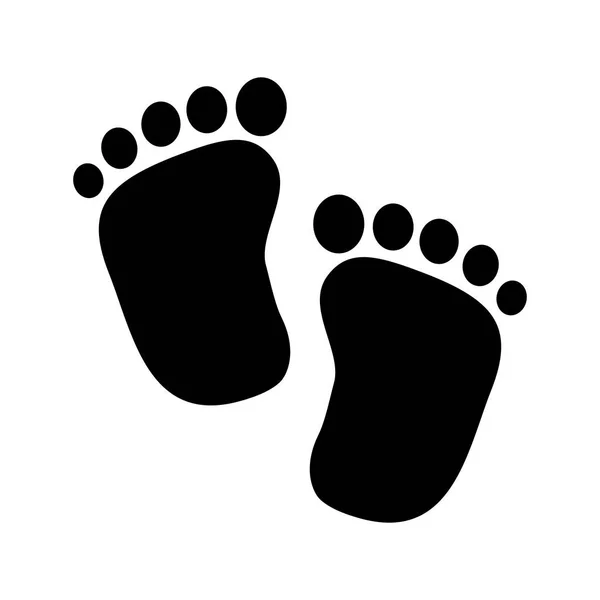 Icône pieds bébé — Image vectorielle