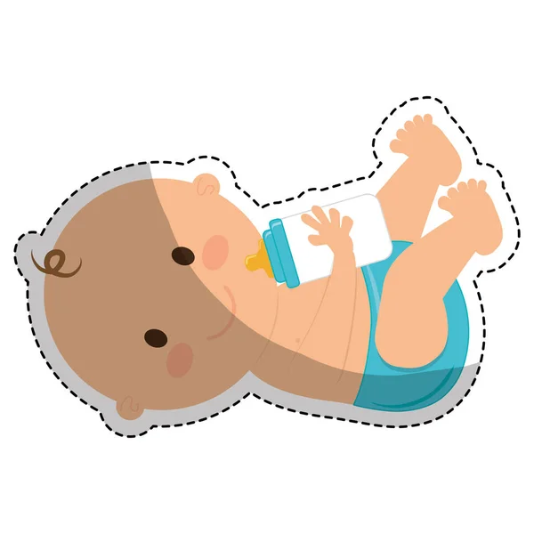 Schattige baby pictogram — Stockvector