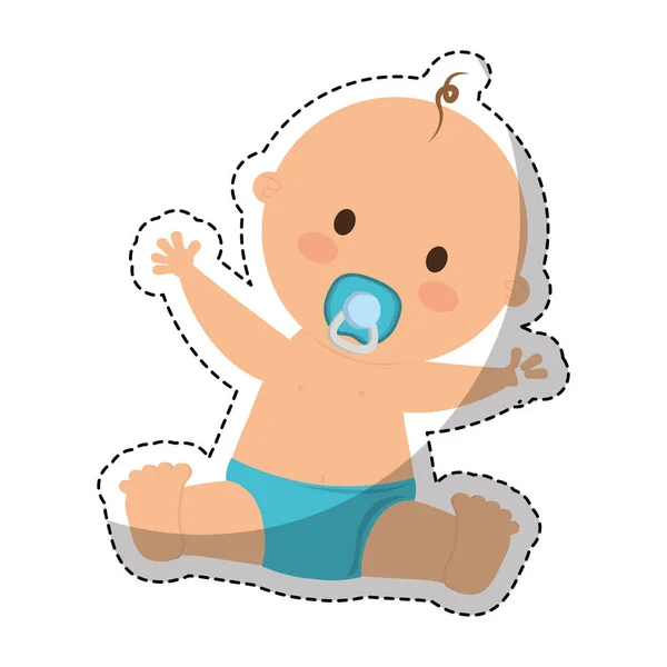 Cute baby icon — Stock Vector