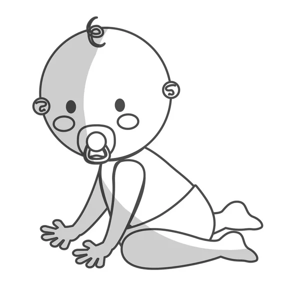 Happy baby pictogramafbeelding — Stockvector