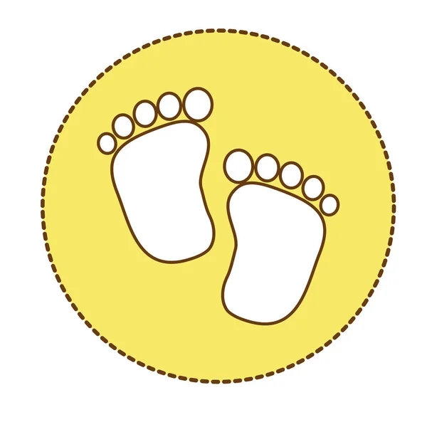 Icône pieds bébé — Image vectorielle