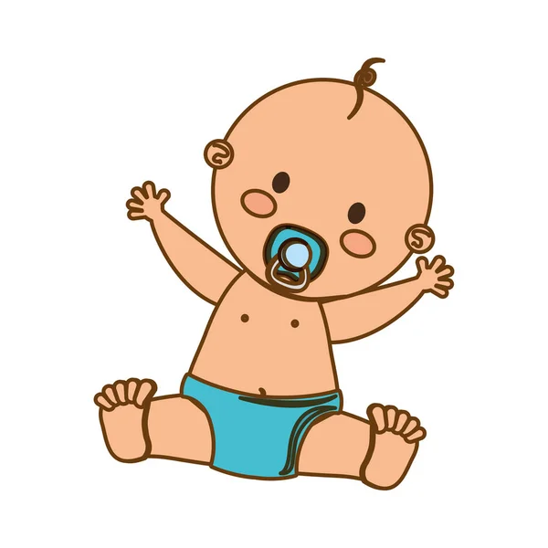 Schattige baby pictogram — Stockvector