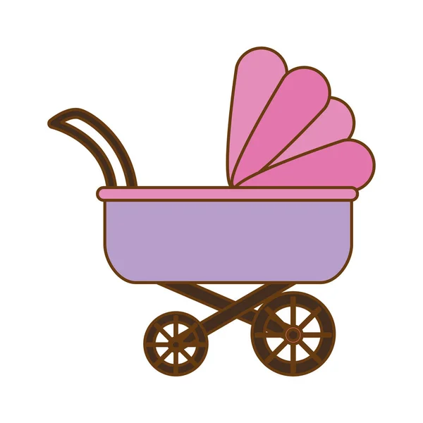 Ícone de carrinho de bebê — Vetor de Stock
