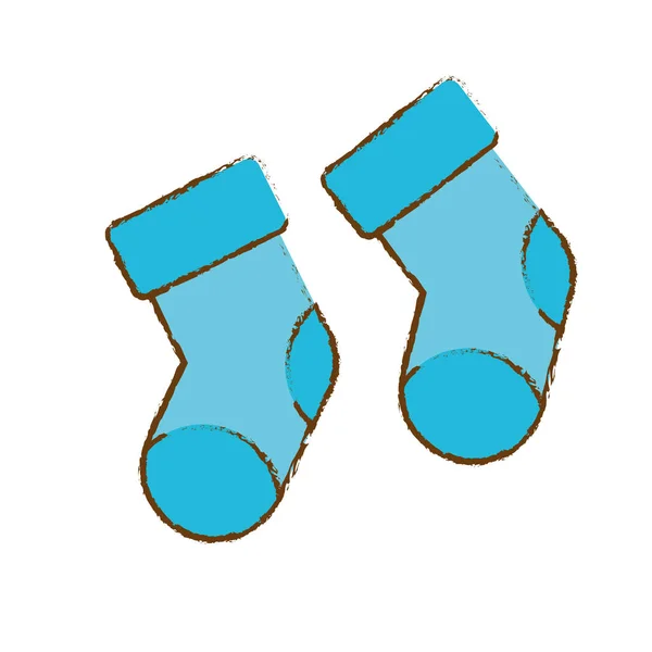 赤ちゃん靴下アイコン — ストックベクタ
