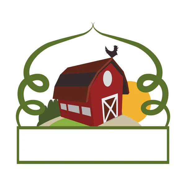 Imagen icono emblema de granja — Vector de stock