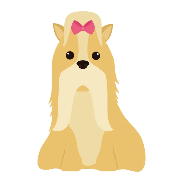 Lindo perro icono de dibujos animados — Vector de stock