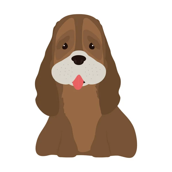 Aranyos kutya képregény ikon — Stock Vector
