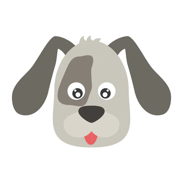 Linda cara de perro — Vector de stock