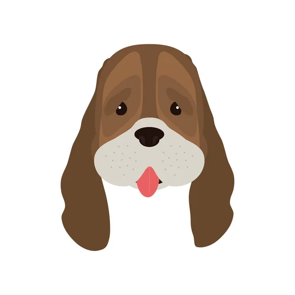 Mignon visage de chien — Image vectorielle