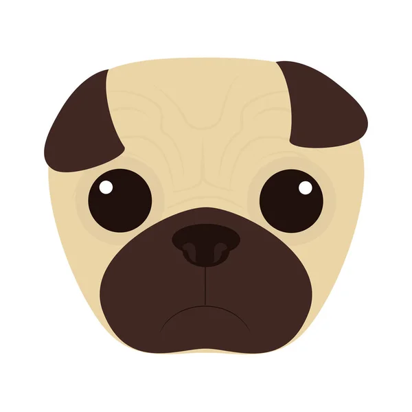 Mignon visage de chien — Image vectorielle