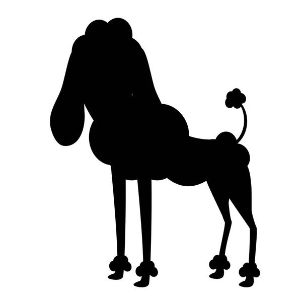 Silhouet van het pictogram van de hond — Stockvector