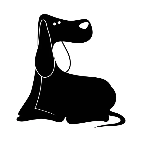 Silhouette of dog icon — Stock Vector
