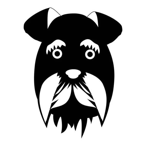 犬顔のアイコン — ストックベクタ