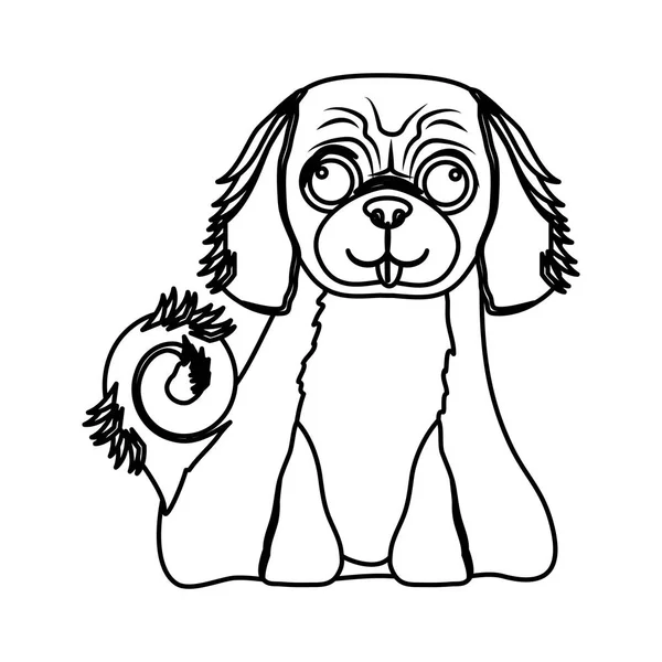 Schattig hond pictogram — Stockvector