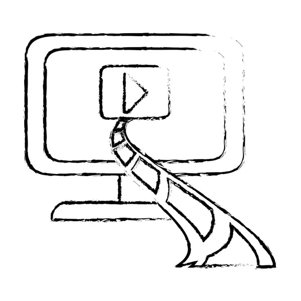 Immagine dell'icona relativa a film o video — Vettoriale Stock