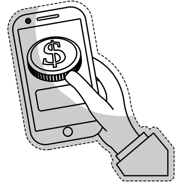Design des mobilen Zahlungsverkehrs — Stockvektor