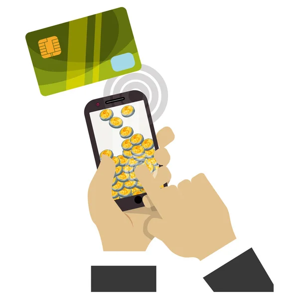 Conceito de pagamento móvel — Vetor de Stock