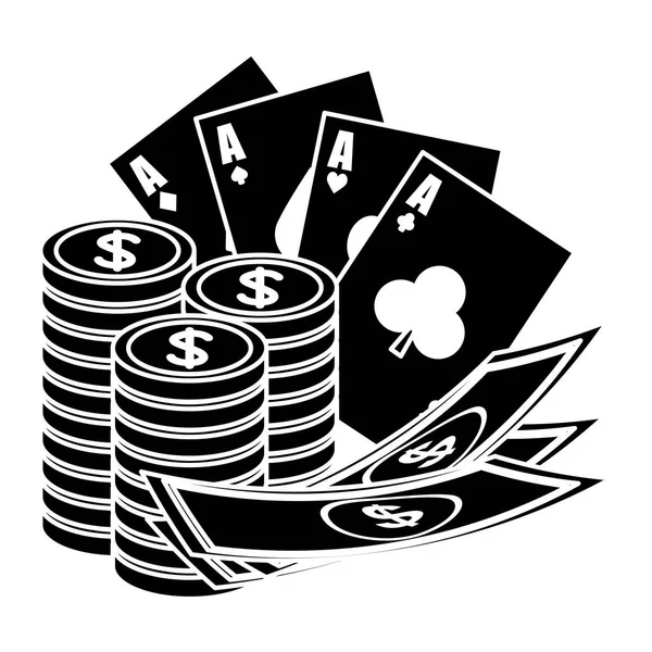 Καζίνο μάρκες εικονίδιο — Διανυσματικό Αρχείο