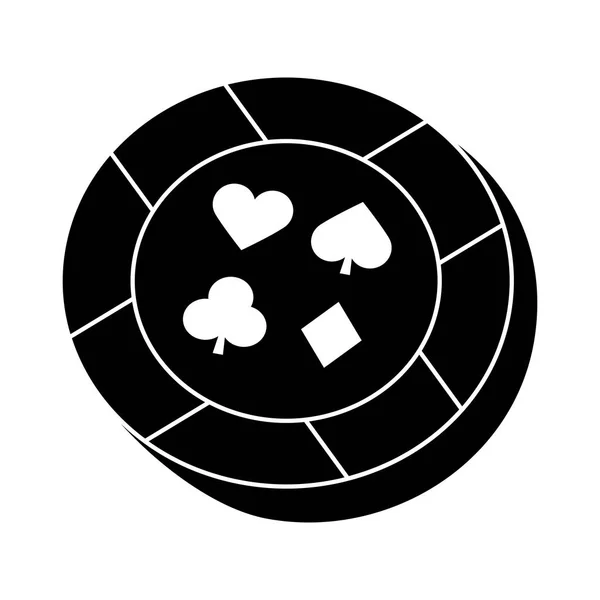 Symbol für Casino-Chips — Stockvektor