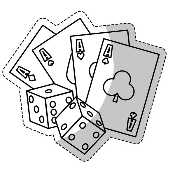 Gambling games design — Stock Vector