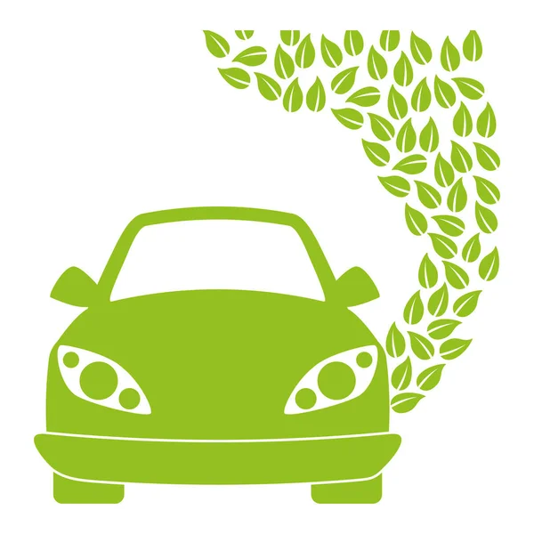 Eco coche amigable icono de imagen — Vector de stock