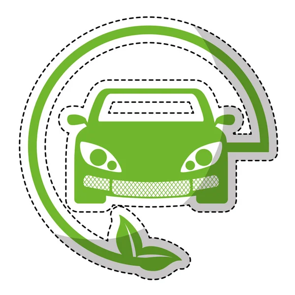 Eco coche amigable icono de imagen — Vector de stock