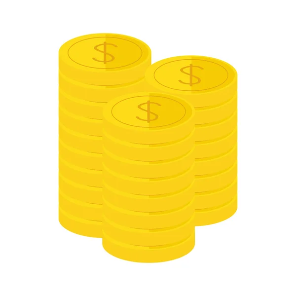 Obraz ikony złote monety — Wektor stockowy