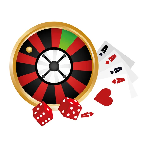 Imagen de iconos relacionados con casino — Vector de stock